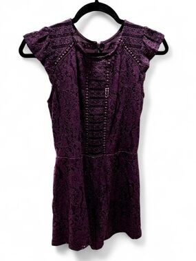 Xhilaration Purple Lace Sleeveless Romper